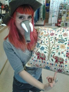 Just me being excited about fair trade and elephants!